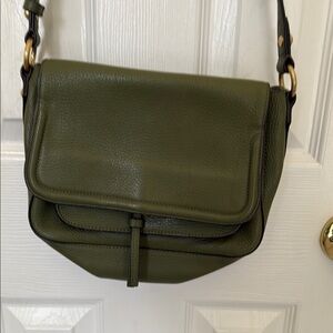 Annabel Ingall Olive Green Canvas Shoulder Bag
